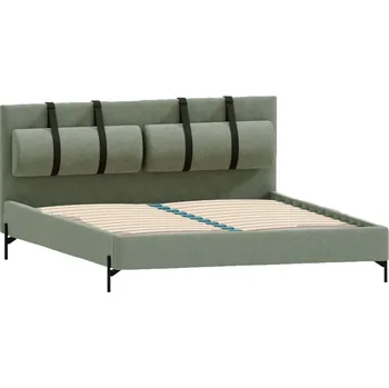 Postel Zelená čalouněná dvoulůžková postel s roštem 180x200 cm Tulsa – Ropez ID_1629216