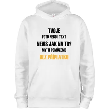Pánská mikina DOBRÝ TRIKO VÝPRODEJ mikina s vlastním motivem Velikost: L, Barva: Bílá