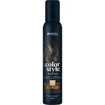 Barva na vlasy INDOLA Polopermanentni-barva-na-vlasy Color-Style-MousseTmavá blondýnka 200 ml (1 555,00 Kč / 1 l)