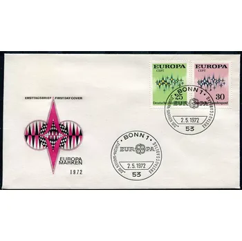 Poštovní známka Deutsche Bundespost FDC MiNr. 716 - 717 (1) (2.5.1972) - SRN - EUROPA 1972