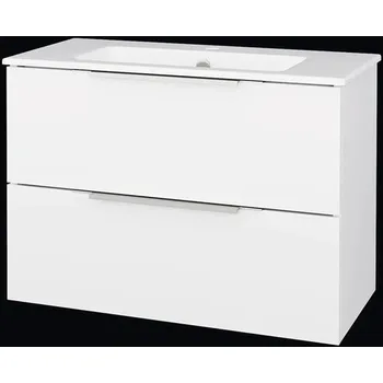 Koupelnový nábytek Koupelnová skříňka s umyvadlem ELLA bílá vysoce lesklá 78 x 55 x 39 cm 809300