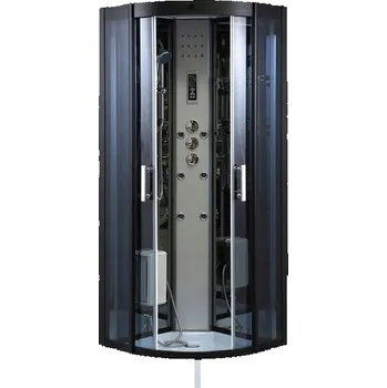 Aplomo Lucy black parní masážní sprchový box Rozměr koutu: 90x90cm