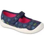 114X535 114Y535 - dívčí balerínky Befado modré, srdíčka 114X535_26