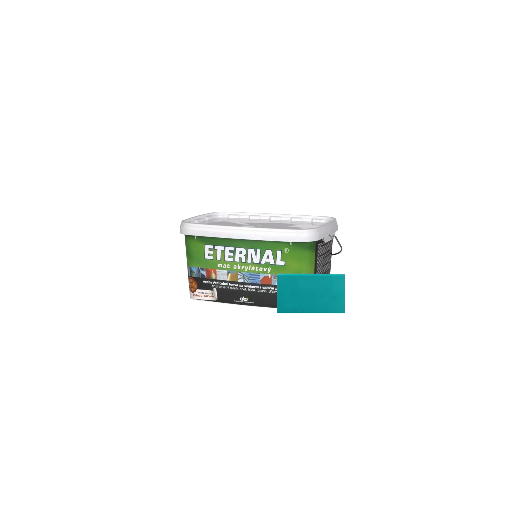 Fotografie 5 - Barva na kov AUSTIS Eternal mat akrylátový 5 kg 022 tmavě zelený