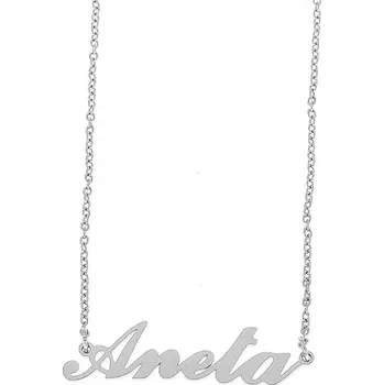 Náramek Ewena Řetízek z oceli se jménem Aneta stříbrný