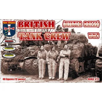 Plastikový model Orion Miniatures 1/72 WWII British Tank Crew (Winter Dress)