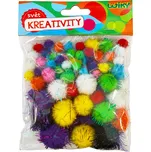 svět KREATIVITY WIKY Pom pom glitter mix velikostí, 80ks