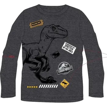 Chlapecké tričko Jurský Park Chlapecké tričko JURSKÝ SVĚT dlouhý rukáv šedé Barva: Šedá, Velikost: 122