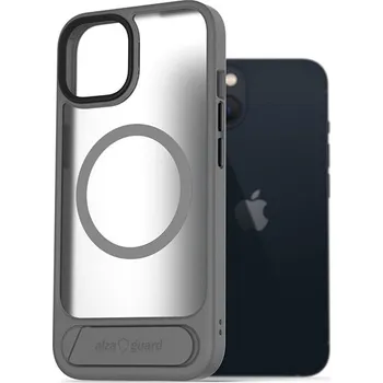 Pouzdro na mobilní telefon AlzaGuard Matte Case with Stand Compatible with MagSafe for iPhone 13 šedý