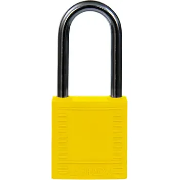 Visací zámek HAPPY END Nylonové zámky s 38 mm hliníkovým okem, žlutá, 6 ks - BY C6C2F