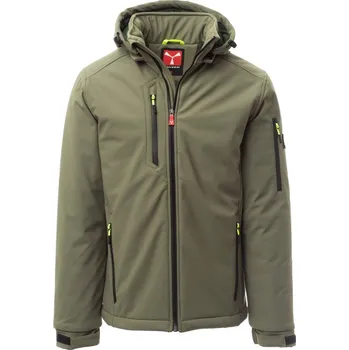 pracovní bunda Zateplená softshell bunda Payper CREEK PAD Barva: Vojenská zelená/ Zelená, Velikost: 4XL