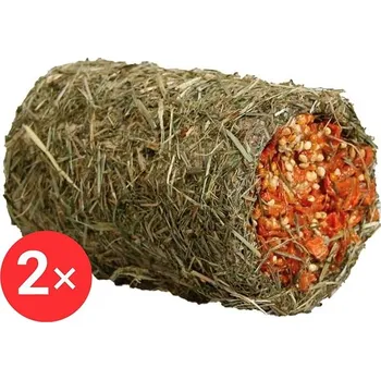 Krmivo pro hlodavce Karlie tunel ze sena plněný mrkví pro hlodavce 2 × 125 g