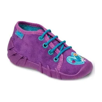 Dívčí bačkory 130P022 22 - dívčí šněrovací bačkorky, srdce S 130P022_22