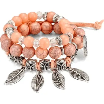 Náramek Wrap Q1 Dámský korálkový wrapový náramek - sada 3ks - SL908