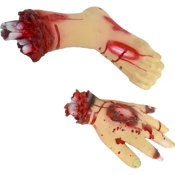 Party dekorace Halloweenská odříznutá ruka a noha