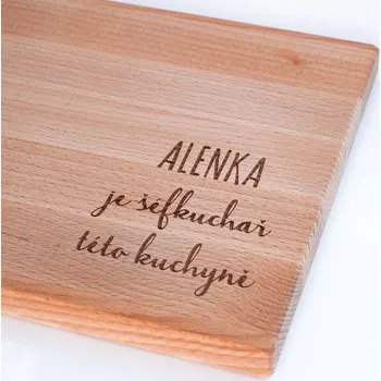Kuchyňské prkénko Bukové prkénko - Věnování II Rozměr prkénka: 30 x 20 cm