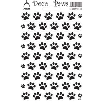 samolepka Arch Dekorační samolepky Tlapky černé 12 x 18 cm