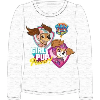 Paw patrol Tričko TLAPKOVÁ PATROLA dl.rukáv dívčí šedé Velikost: 116