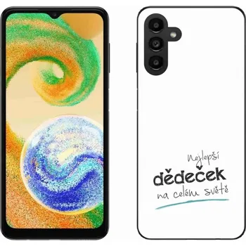 Pouzdro na mobilní telefon Gelový kryt mmCase na Samsung Galaxy A04s (164.7x76.7x9.1mm) - nejlepší dědeček 3 bílé pozadí