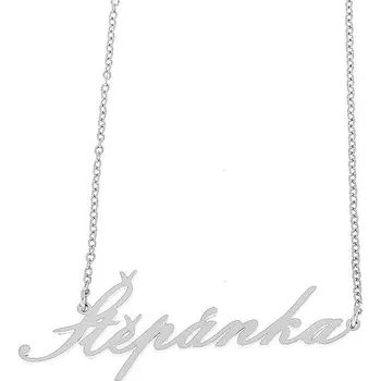 Náramek Ewena Řetízek z oceli se jménem Štěpánka stříbrný