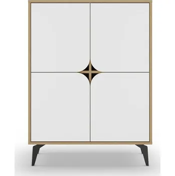 Komoda Skříňka v dekoru dubu v bílo-přírodní barvě 90x120 cm Nola – Marckeric ID_1597922