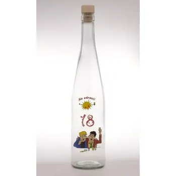 Láhev Skleněná lahev 18 (Vtipná skleněná lahev)
