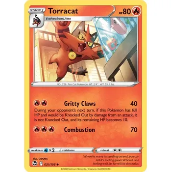 Sběratelská karetní hra Pokémon karta Torracat 031/195