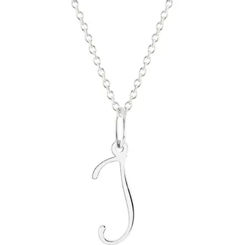 Náhrdelník GEMMAX Řetízek s písmenem „J“ bílé zlato - malé, psací – zlatý šperk ryzosti 585/1000 v Dárkovém balení s Certifikátem GUSWN-42871-25841