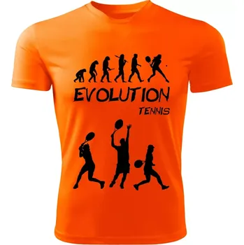 Dámské tričko TENIS dámské tričko Evolution oranžové XXL (dámské tričko EVOLUTION sportovní TENNIS)