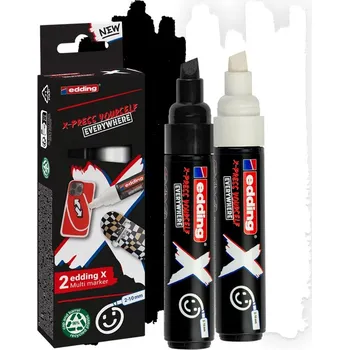 Akrylový popisovač EDDING 6900 Multimarker X, 2ks bílá a černá