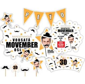 Party nádobí Personal Personalizovaný narozeninový set - Movember