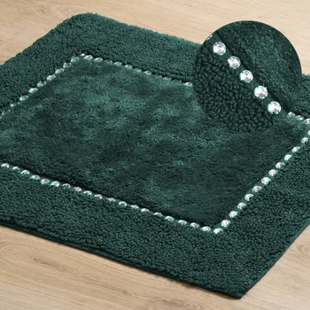 Koberec PŘEDLOŽKA DO KOUPELNY CHIC 60X90 CM TMAVĚZELENÁ