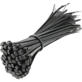 Stahovací páska Högert Nylonové stahovací pásky 3.6 x 140 mm, 100 ks, černé HT2C704