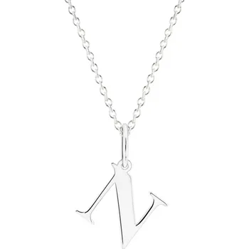 Náhrdelník GEMMAX Řetízek s písmenem „N“ bílé zlato - tiskací – zlatý šperk ryzosti 585/1000 v Dárkovém balení s Certifikátem GUSWN-43551-25841