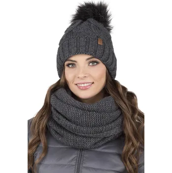 Čepice Komplet Vivisence 7014Kmpl Barva: Šedá, Velikost: UNI