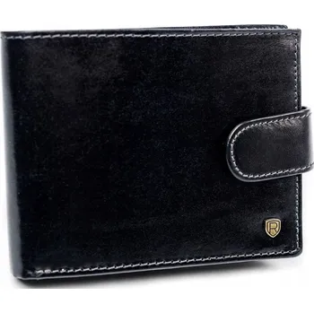 Klasická pánská kožená peněženka s RFID zapínáním Barva: Černá