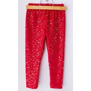 Dívčí legíny Premium sametové Lily Grey legíny RED - 116