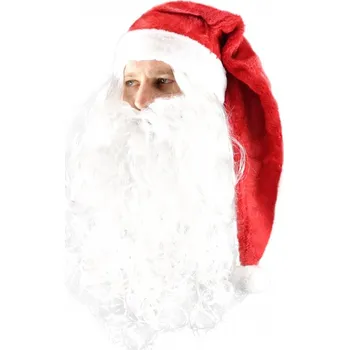 Karnevalový doplněk Paruka s vousy mikuláš ( čepice není součástí setu).