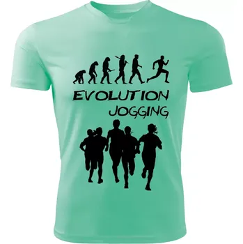 BĚH tričko Evolution JOGGING mátové 3XL (pánské tričko EVOLUTION sportovní JOGGING)