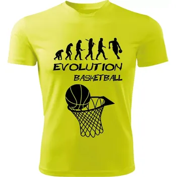 Dámské tričko BASKETBAL tričko Evolution limetkové L (dámské tričko EVOLUTION sportovní BASKETBALL)