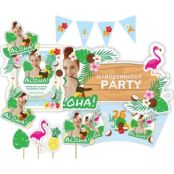 Party nádobí Personal Personalizovaný narozeninový set - Aloha