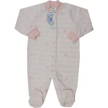 Kojenecký overall Overal na spaní proužky a hvězdičkami růžový Autex baby velikost 86