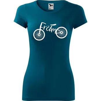 Dámské oblečení DOBRÝ TRIKO Dámské tričko Frčím Velikost: L, Barva: Petrolejová