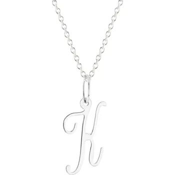 Náhrdelník GEMMAX Řetízek s písmenem „K“ bílé zlato - malé, psací GUSWN-42881-25841 Stříbrná