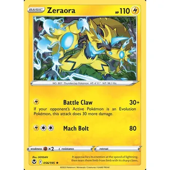 Sběratelská karetní hra Pokémon karta Zeraora 056/195