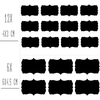 Samolepící etiketa Označto Sada štítků / nálepek, štítek černý "VINTAGE" - 18ks