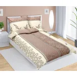 Bellatex Povlečení flanelové Větvička hnědá - 140x200, 70x90 cm