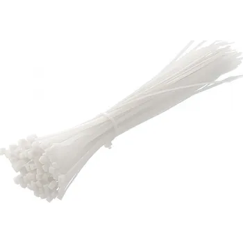 Organizace kabelů Högert Nylonové stahovací pásky 3.6 x 300 mm, 100 ks, bílá HT2C725