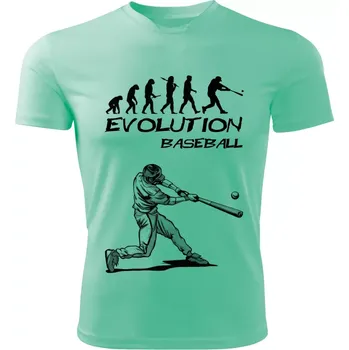 Pánské tričko BASEBALL tričko Evolution mátové L (pánské tričko EVOLUTION sportovní)
