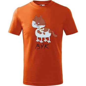 Chlapecké tričko DOBRÝ TRIKO Dětské tričko Zvěrokruh kočka Býk Velikost: 158/12 let, Barva: Oranžová